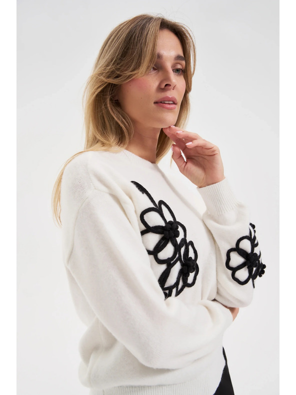 Moodo Fehér Moodo pulóver alkalmazással