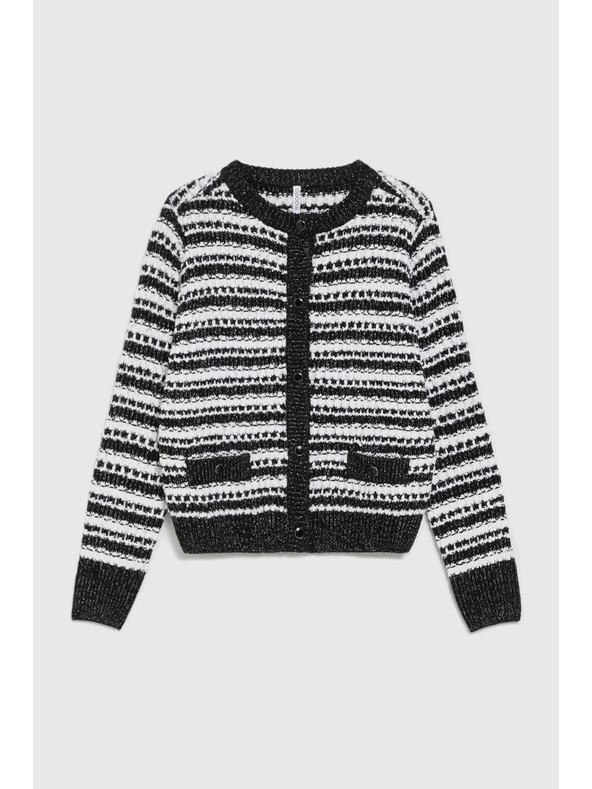 Moodo Fekete csíkos Moodo kardigán