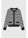 Moodo Fekete csíkos Moodo kardigán