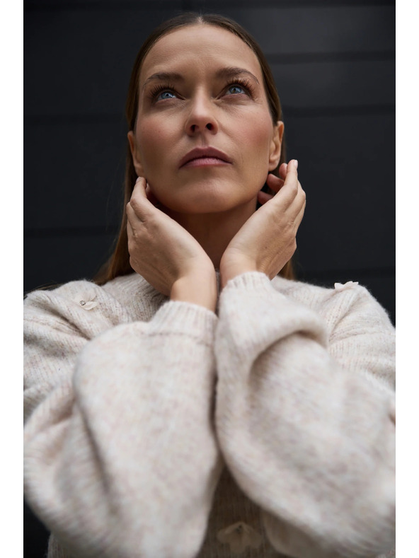 Moodo Bézs Moodo pulóver alkalmazással