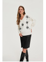 Moodo Fehér flitteres pulóver Moodo