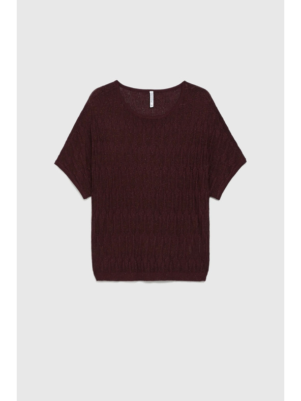 Moodo Barna rövid ujjú pulóver Moodo