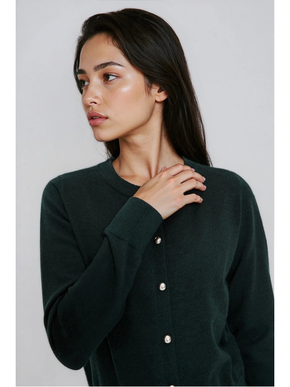 Moodo Sötétzöld kardigán Moodo