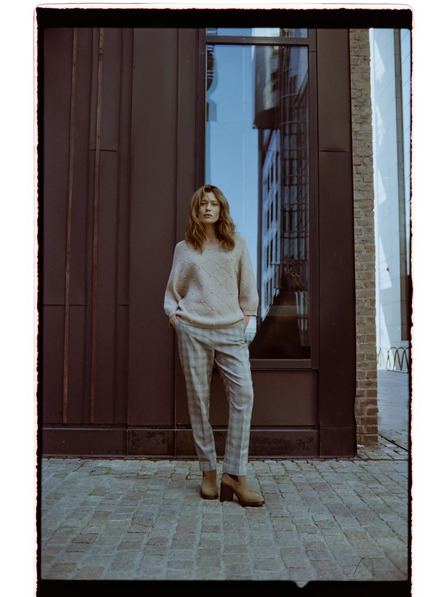 Moodo Bézs gyöngyös pulóver Moodo