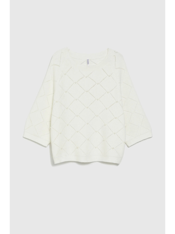 Moodo Bézs gyöngyös pulóver Moodo