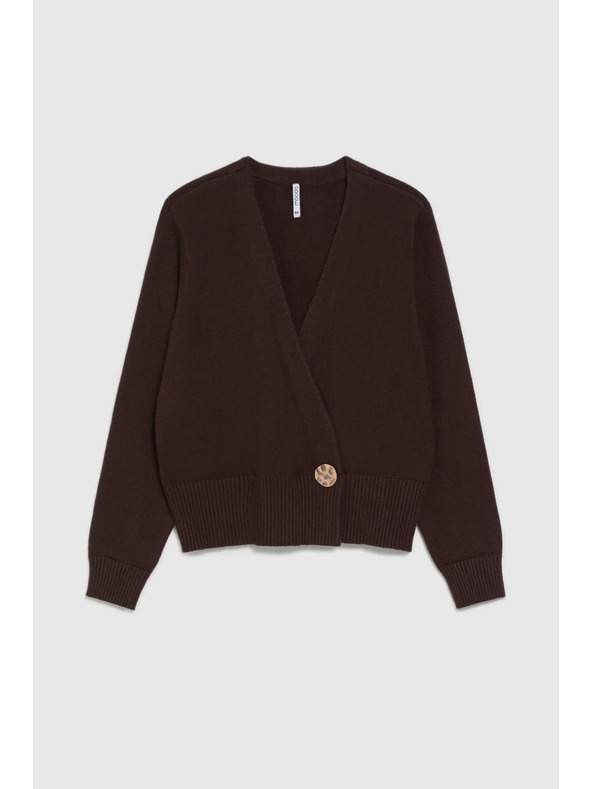 Moodo Barna díszes gombos kardigán Moodo