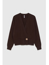 Moodo Barna díszes gombos kardigán Moodo