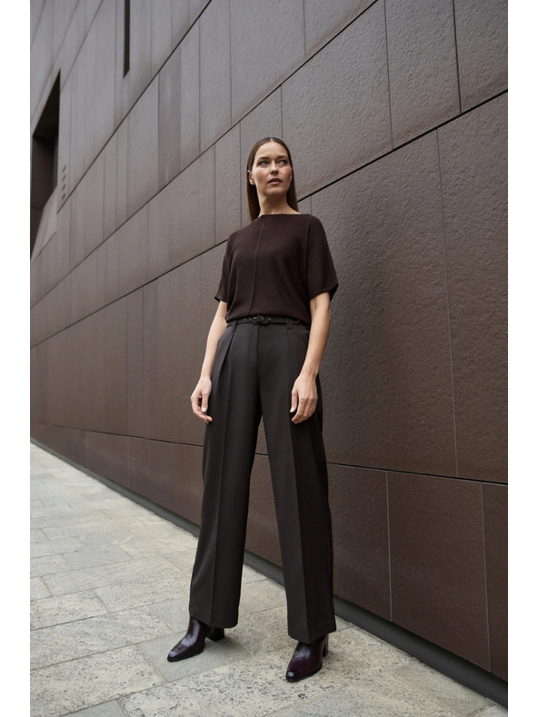 Moodo Barna rövid ujjú pulóver Moodo