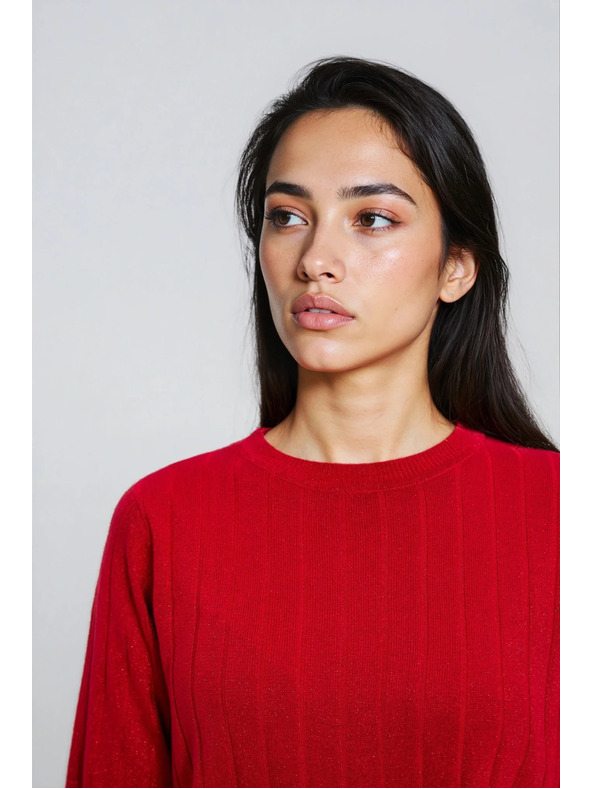 Moodo Piros rövid ujjú pulóver Moodo