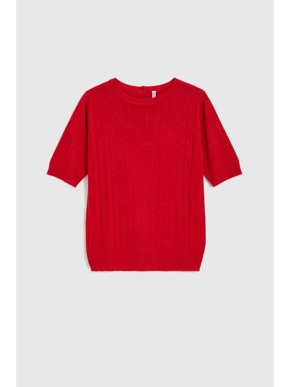 Moodo Piros rövid ujjú pulóver Moodo