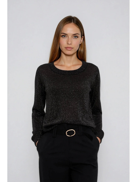 Moodo Fekete viszkóz pulóver Moodo