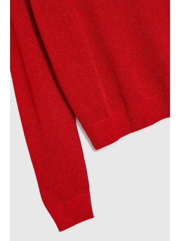 Moodo Piros viszkóz pulóver Moodo