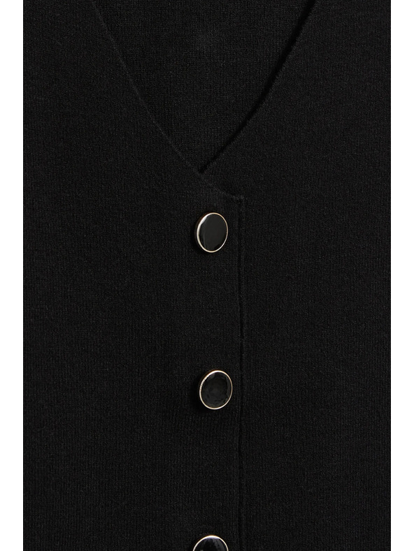 Moodo Kötött fekete mellény Moodo