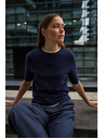 Moodo Sötétkék rövid ujjú pulóver Moodo
