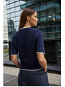Moodo Sötétkék rövid ujjú pulóver Moodo