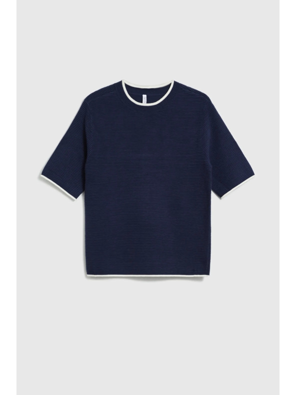 Moodo Sötétkék rövid ujjú pulóver Moodo