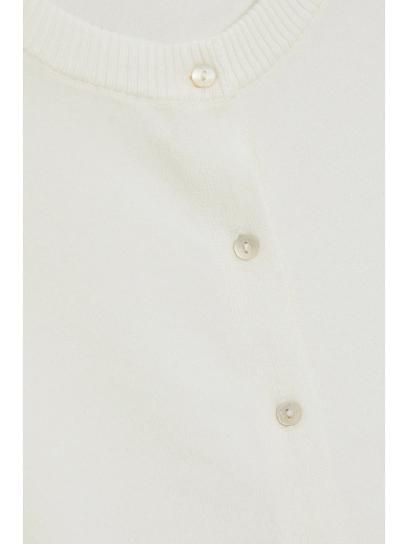 Moodo Fehér rövid ujjú pulóver Moodo