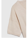 Moodo Rövid ujjú pulóver bézs Moodo