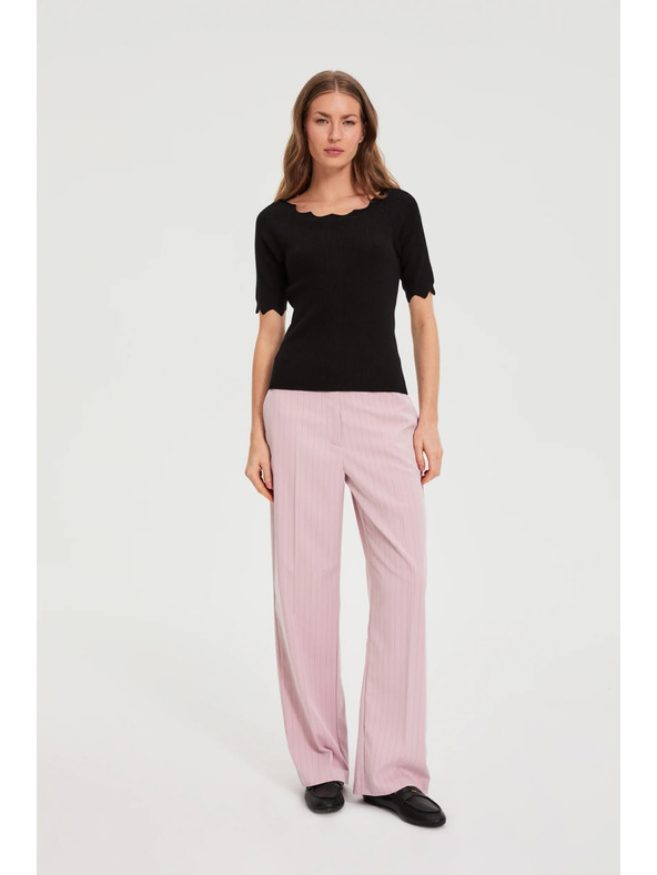 Moodo Karcsúsított fekete pulóver Moodo