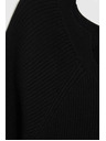 Moodo Karcsúsított fekete pulóver Moodo