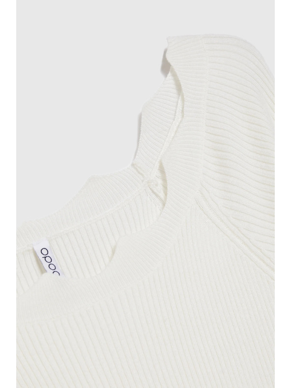 Moodo Karcsúsított fehér pulóver Moodo