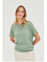 Moodo Viszkóz olívazöld pulóver Moodo
