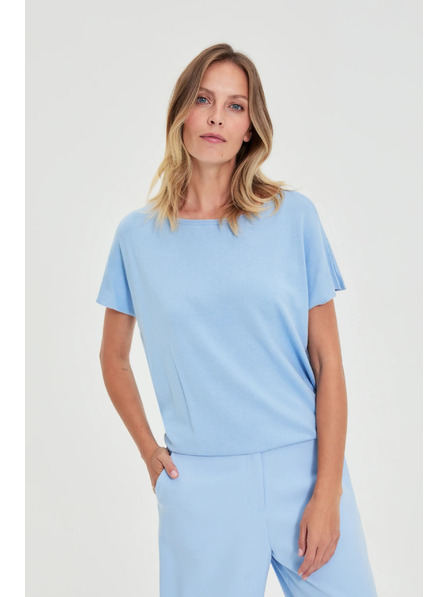 Moodo Vékony kék pulóver Moodo