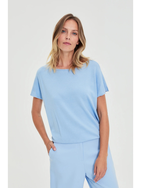 Moodo Vékony kék pulóver Moodo