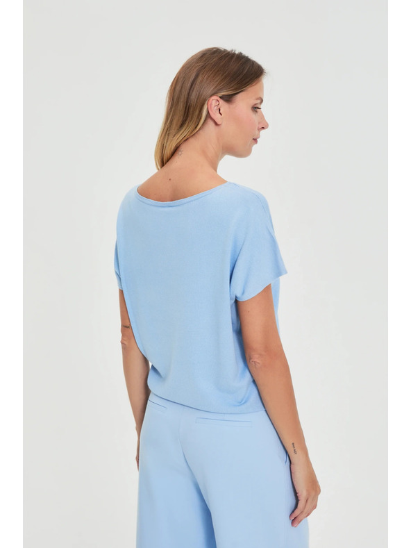 Moodo Vékony kék pulóver Moodo