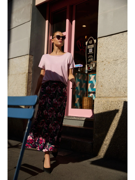 Moodo Vékony rózsaszín pulóver Moodo