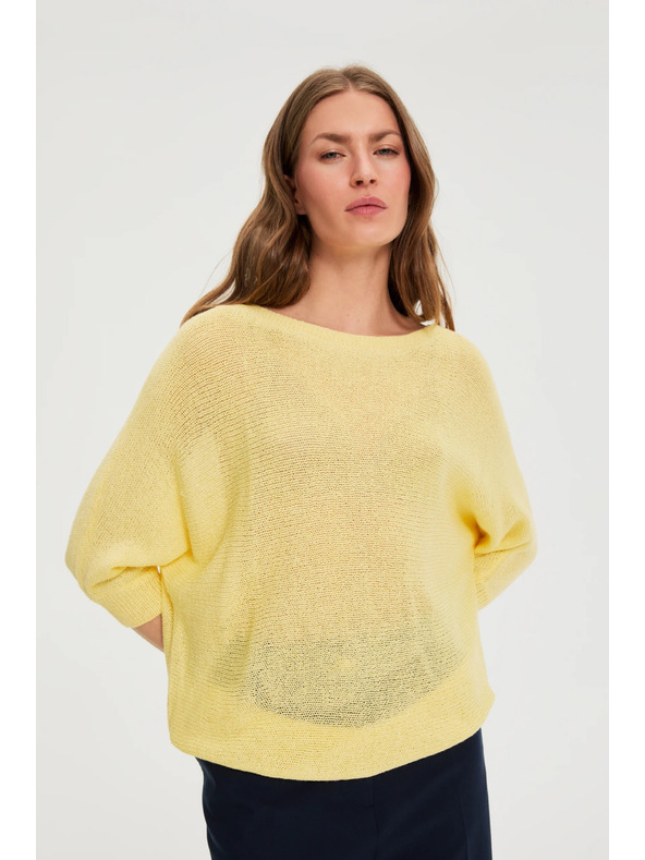 Moodo Vékony sárga pulóver Moodo