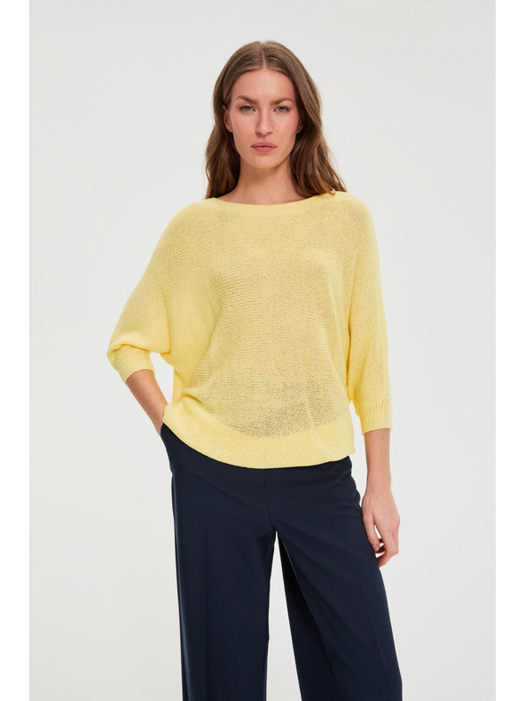 Moodo Vékony sárga pulóver Moodo