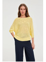 Moodo Vékony sárga pulóver Moodo