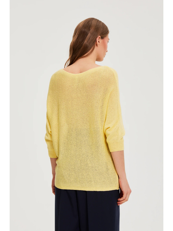 Moodo Vékony sárga pulóver Moodo