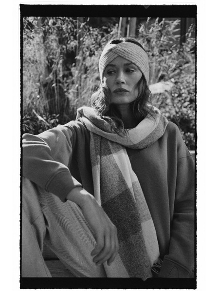 Moodo Bézs kockás sál Moodo