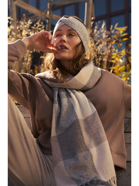 Moodo Bézs kockás sál Moodo