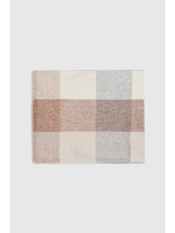 Moodo Bézs kockás sál Moodo