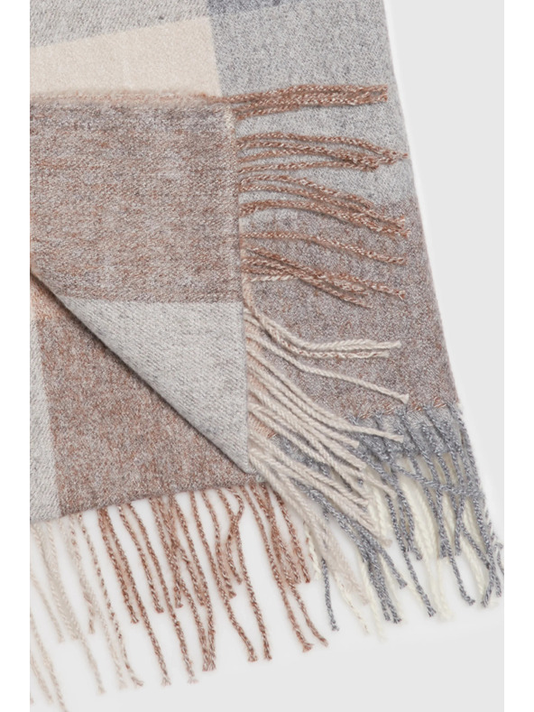 Moodo Bézs kockás sál Moodo