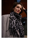 Moodo Szürke leopárd mintás sál Moodo