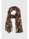 Moodo Barna leopárd mintás rojtos sál Moodo
