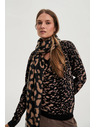 Moodo Barna leopárd mintás sál Moodo