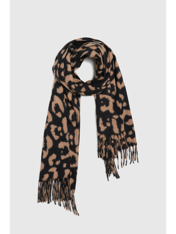 Moodo Barna leopárd mintás sál Moodo