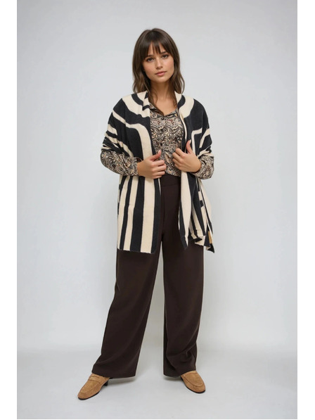 Moodo Geometriai mintás bézs sál Moodo