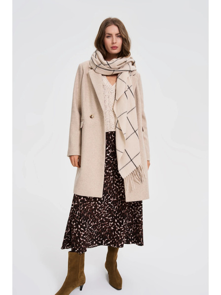 Moodo Bézs rojtos kockás sál Moodo