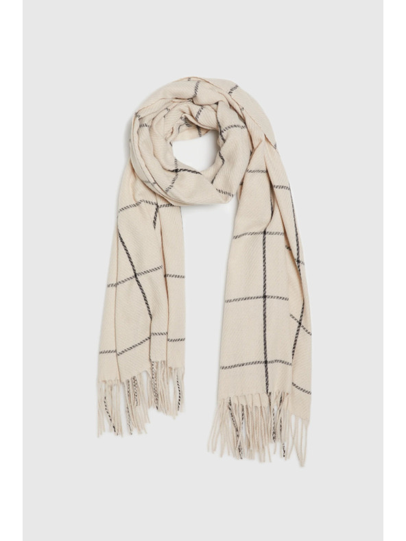 Moodo Bézs rojtos kockás sál Moodo