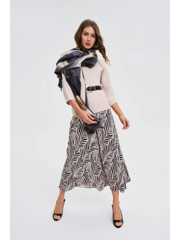 Moodo Sötétszürke mintás sál Moodo