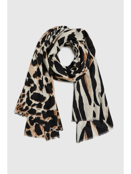 Moodo Bézs állatos nyomatú sál Moodo