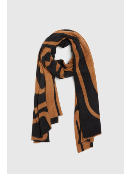 Moodo Barna geometriai mintás sál Moodo