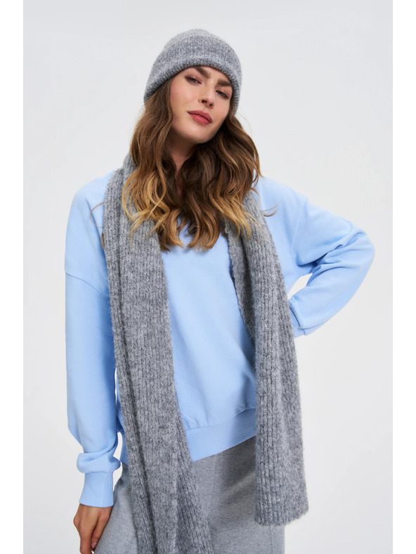 Moodo Szürke gyapjú keverék sál Moodo