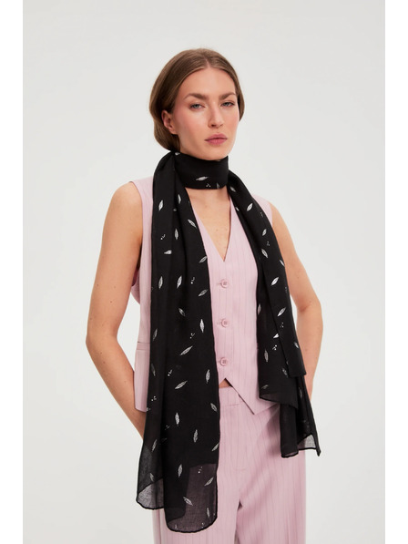 Moodo Fekete fémes nyomatú sál Moodo